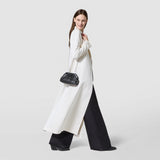 Mini secret clutch bag in mosaico microchain - black