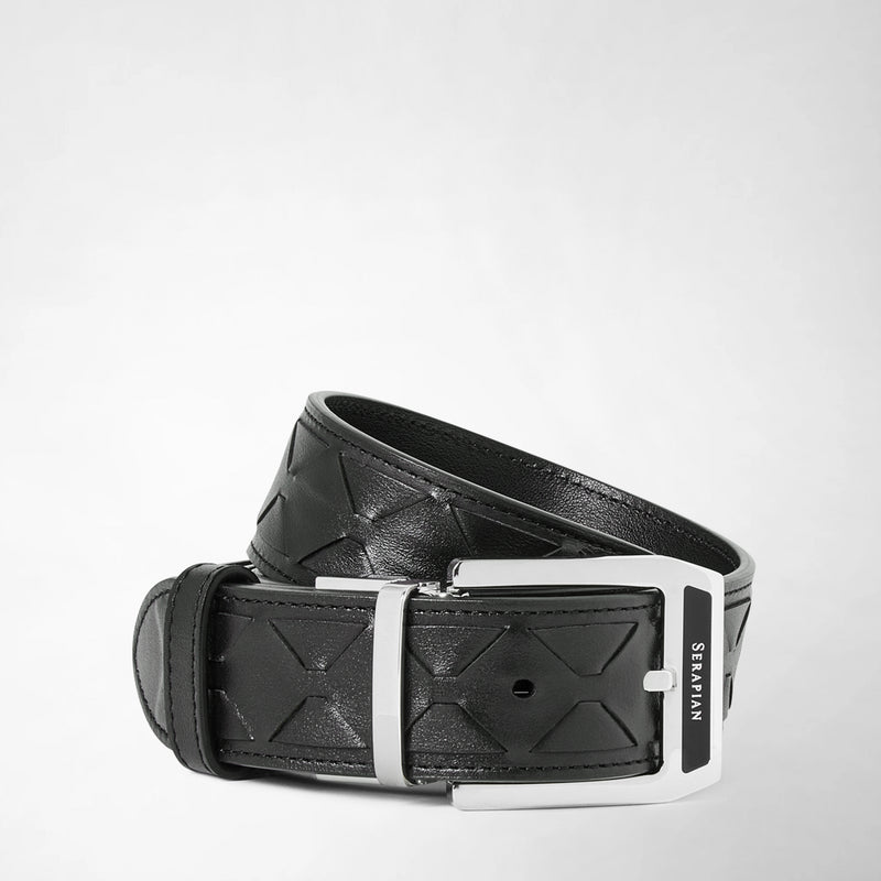 Belt in mosaico - black