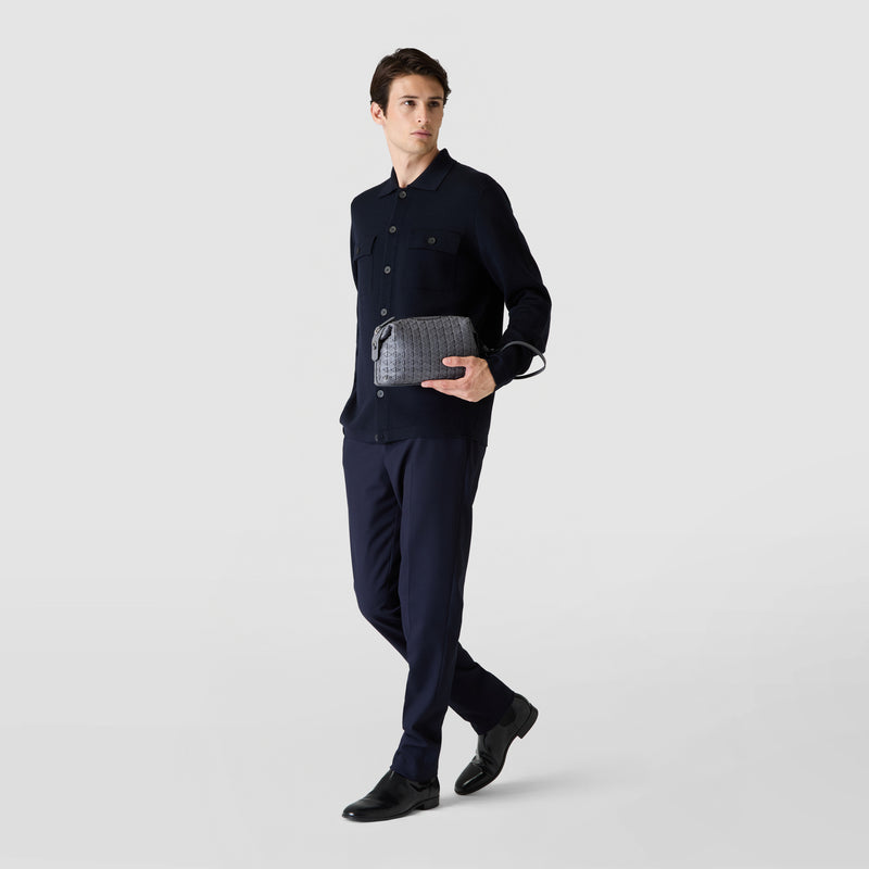 2-in-1 clutch in mosaico - shadow