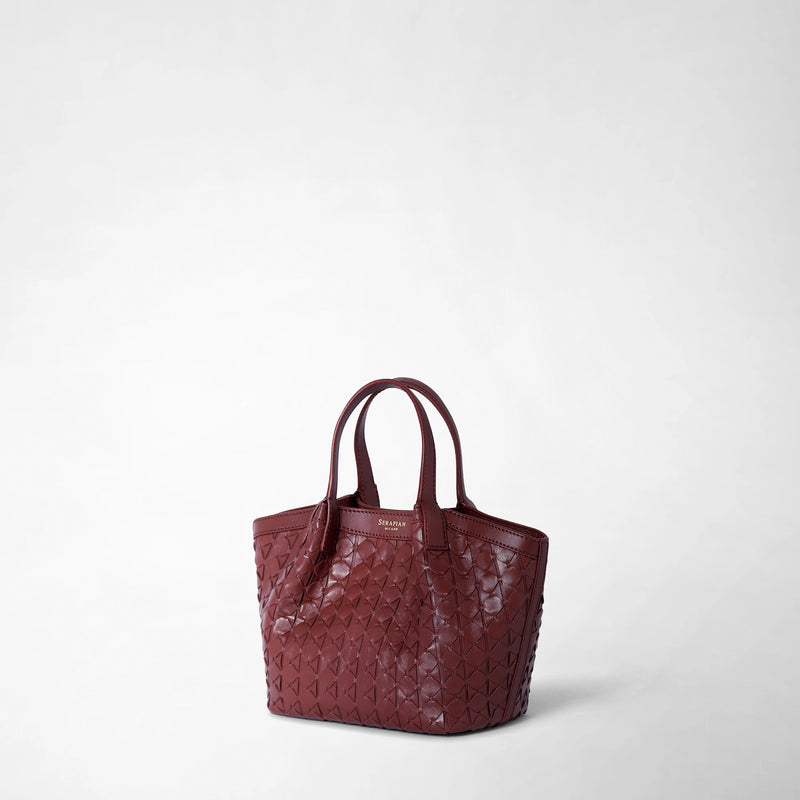 Mini secret bag in mosaico - rosewood