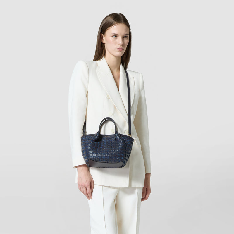 Sac secret mini en mosaico - midnight blue