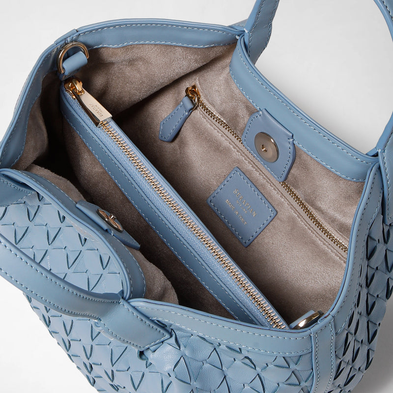 Mini secret bag in mosaico - cornflower
