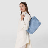Small secret tote bag in mosaico - cornflower