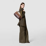 Small secret tote bag in mosaico - shaded brown