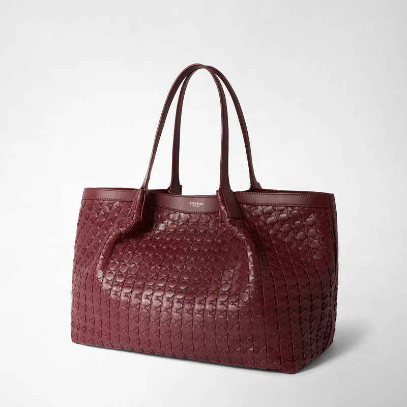 Secret tote bag in mosaico - rosewood