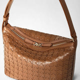 Small anì shoulder bag in mosaico - tan