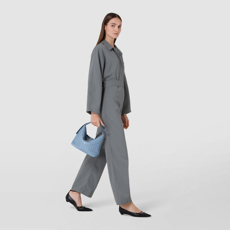 Small anì shoulder bag in mosaico - cornflower