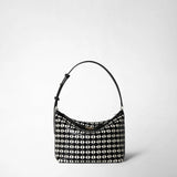 Small ani shoulder bag in mosaico - black/off-white