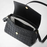 Crossbody bag in mosaico - black