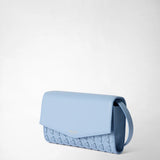 Clutch with shoulder strap in mosaico - cornflower