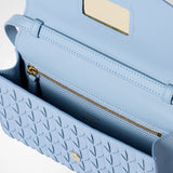 Clutch with shoulder strap in mosaico - cornflower