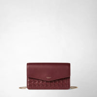 CLUTCH WITH CHAIN IN MOSAICO Rosewood