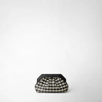 MINI SECRET CLUTCH BAG IN MOSAICO Black/Off-White
