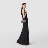 Mini secret clutch bag in mosaico - black/off-white