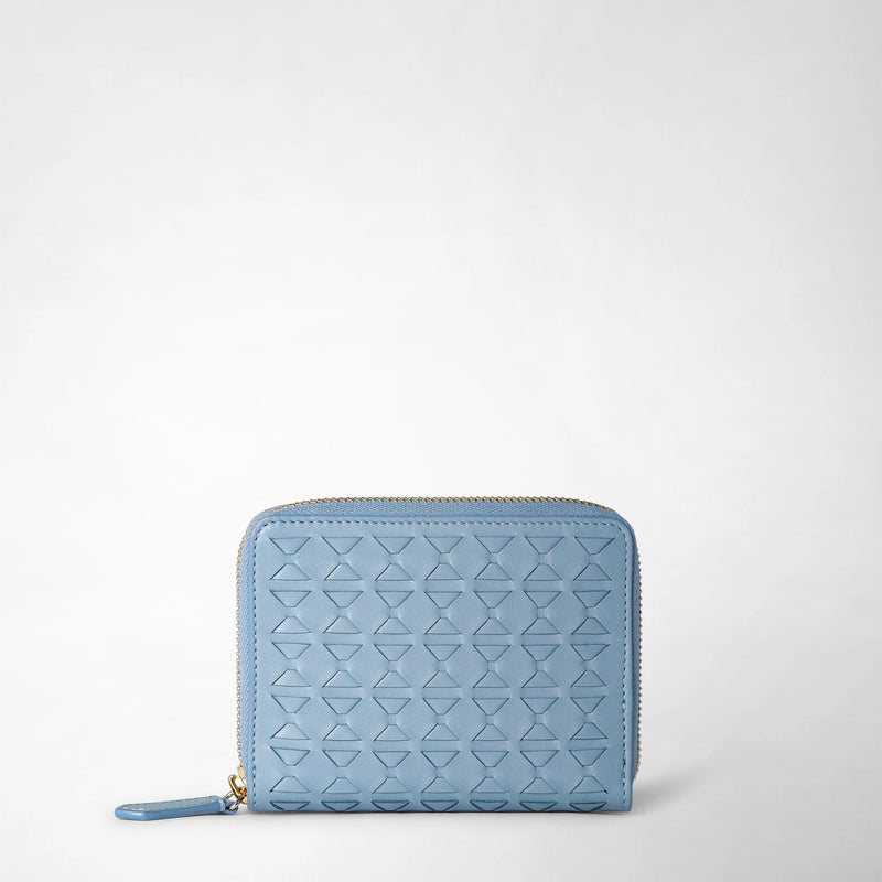 Portefeuille zippé mini en mosaico - cornflower