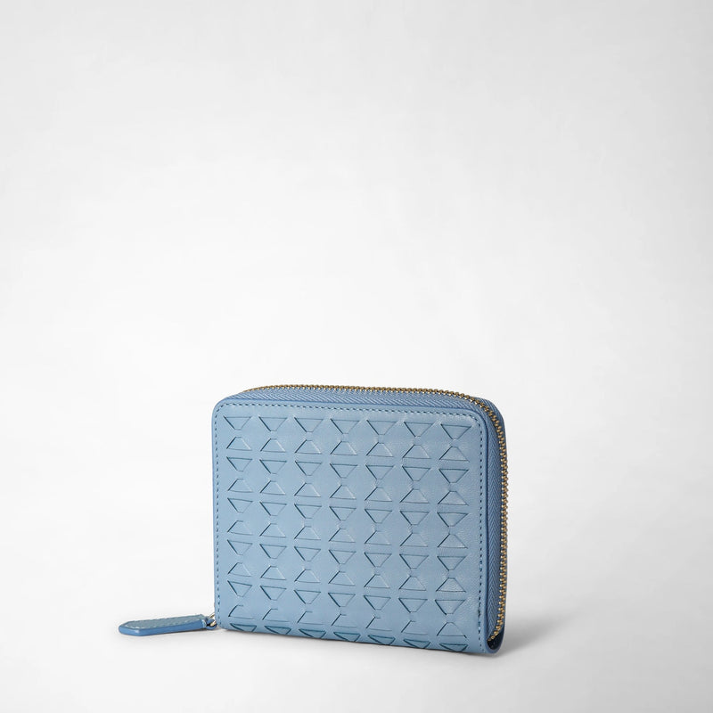 Portefeuille zippé mini en mosaico - cornflower