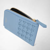 Zip card case in mosaico - cornflower