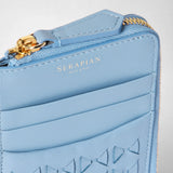 Zip card case in mosaico - cornflower