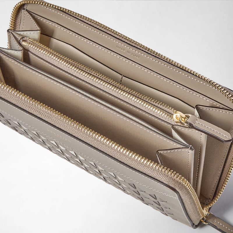 PORTEFEUILLE ZIPPE SUR TROIS COTES EN MOSAICO