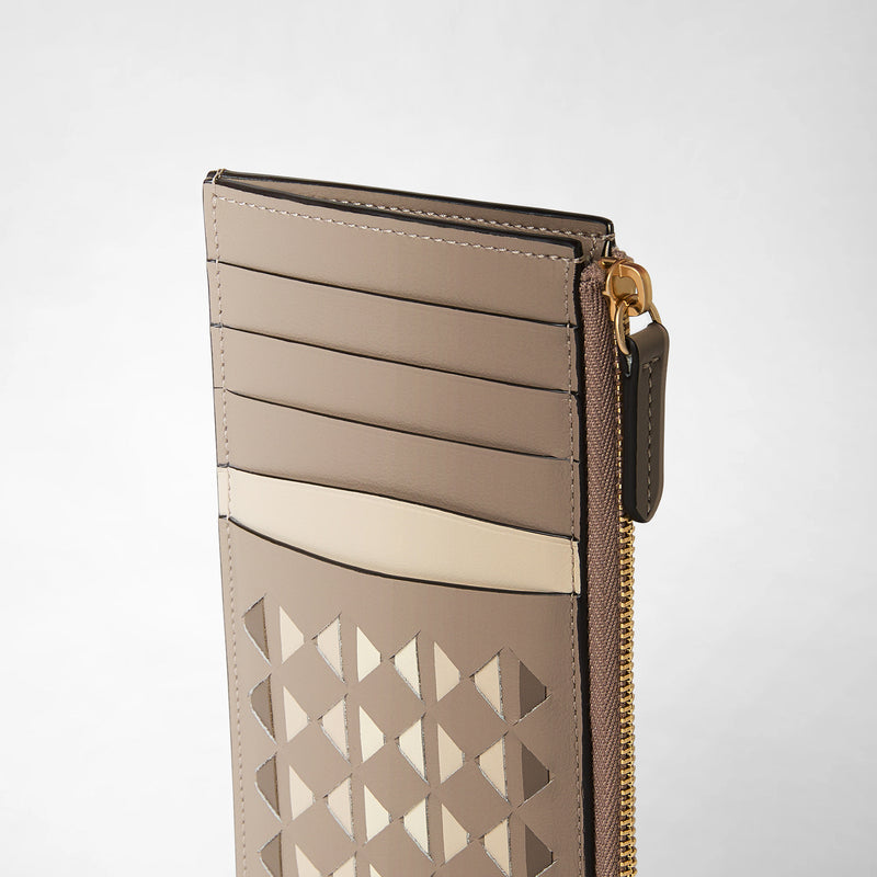Zip card case in mosaico - sahara