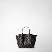 MINI SECRET BAG IN MOSAICO SEE THROUGH Black/Blush