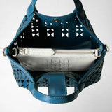Mini secret bag in mosaico see through - blue jeans/off-white