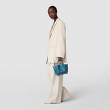 Mini secret bag in mosaico see through - blue jeans/off-white