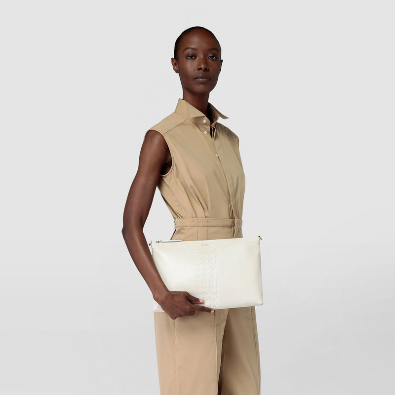 Secret tote bag in mosaico see through - blue jeans/off-white
