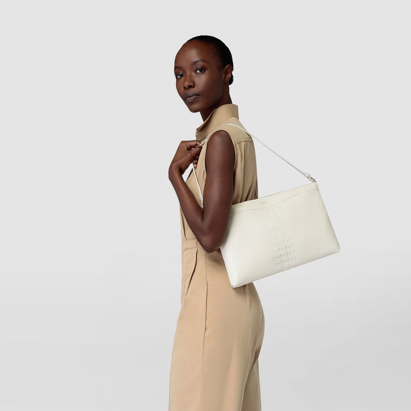Secret tote bag in mosaico see through - blue jeans/off-white