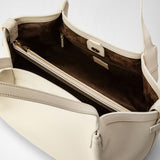 Sac cabas secret small en cuir rugiada - cream