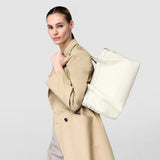 Sac cabas secret small en cuir rugiada - cream