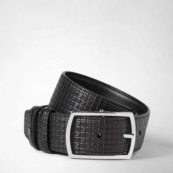 Reversible belt in stepan 72 - black/black