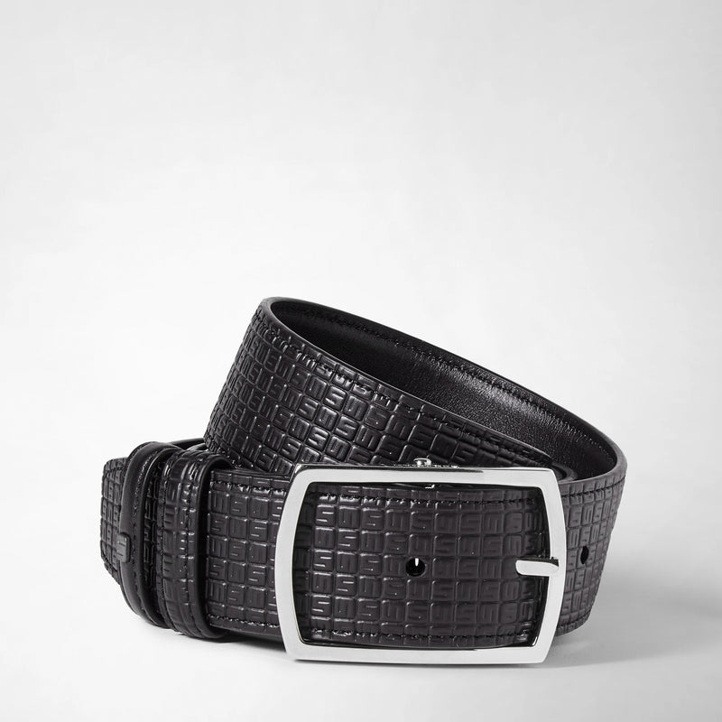 Reversible belt in stepan 72 - black/black