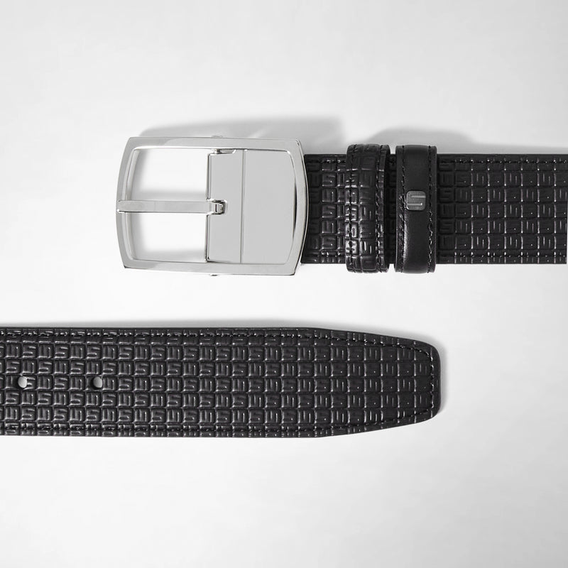 Reversible belt in stepan 72 - black/black