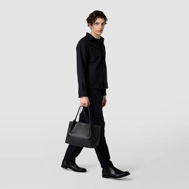 Sac cabas secret small en stepan - black/eclipse black