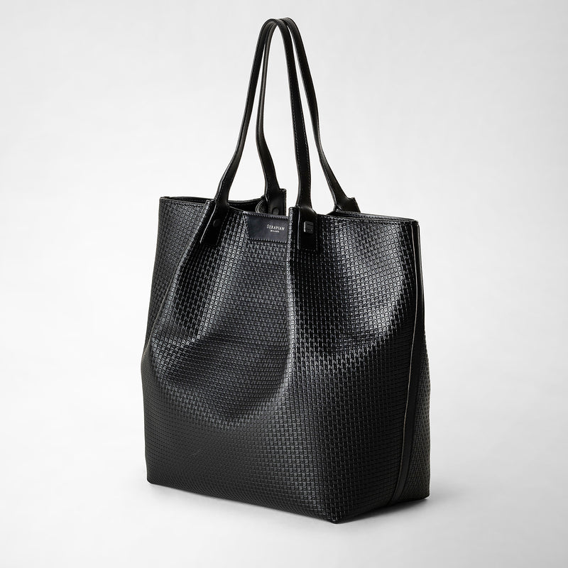 Sac cabas secret vertical en stepan - black/eclipse black