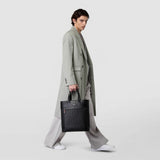 Vertical tote ban in stepan 72 - black/black/cuoio