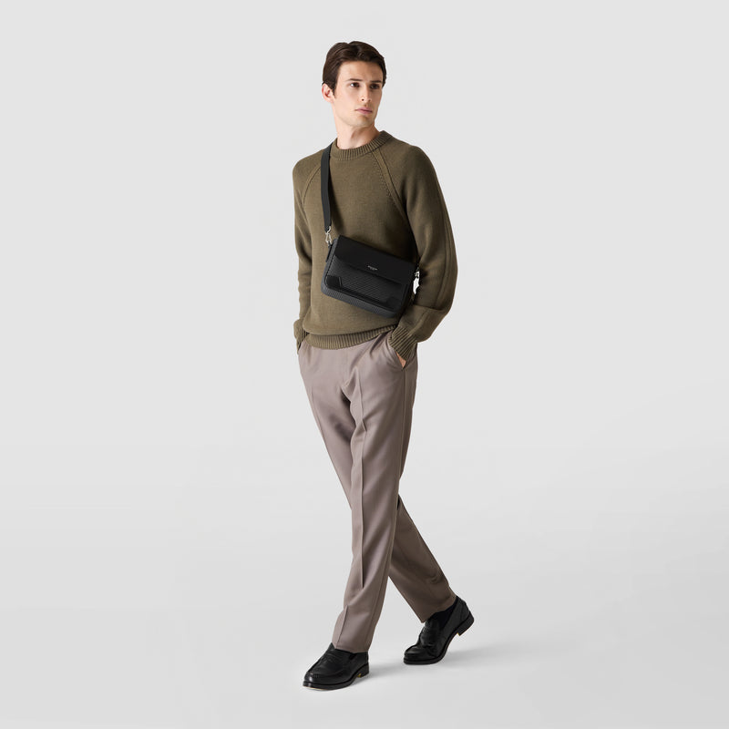 Flap messenger in stepan - asphalt/black