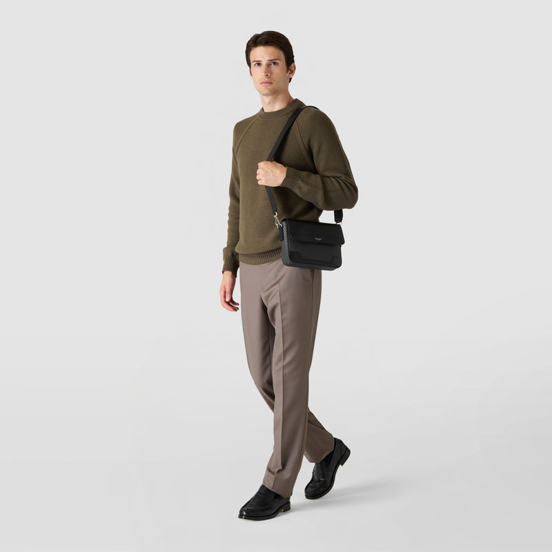 Flap messenger in stepan - asphalt/black