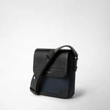 Small flap messenger in stepan - ocean blue/black