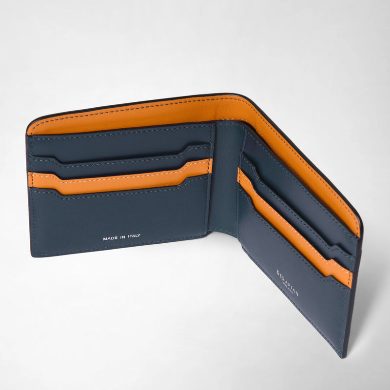 Portefeuille à 6 fentes pour cartes en stepan - ocean blue/navy/sunrise