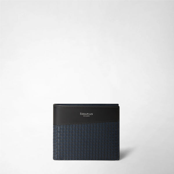 6-card billfold wallet in stepan - ocean blue/black
