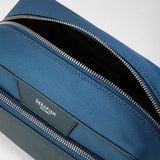 Kulturbeutel aus evoluzione-leder - denim blue