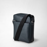 Sacoche north south en cuir evoluzione - navy blue