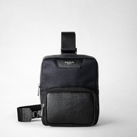SAC SLING EN SERGÉ RECYCLÉ ET CUIR EVOLUZIONE Eclipse Black