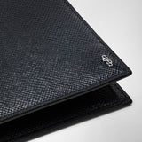 4-card billfold wallet with coin pouch in evoluzione leather - navy blue