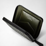 Mini zip wallet in mosaico - eclipse black/moss green