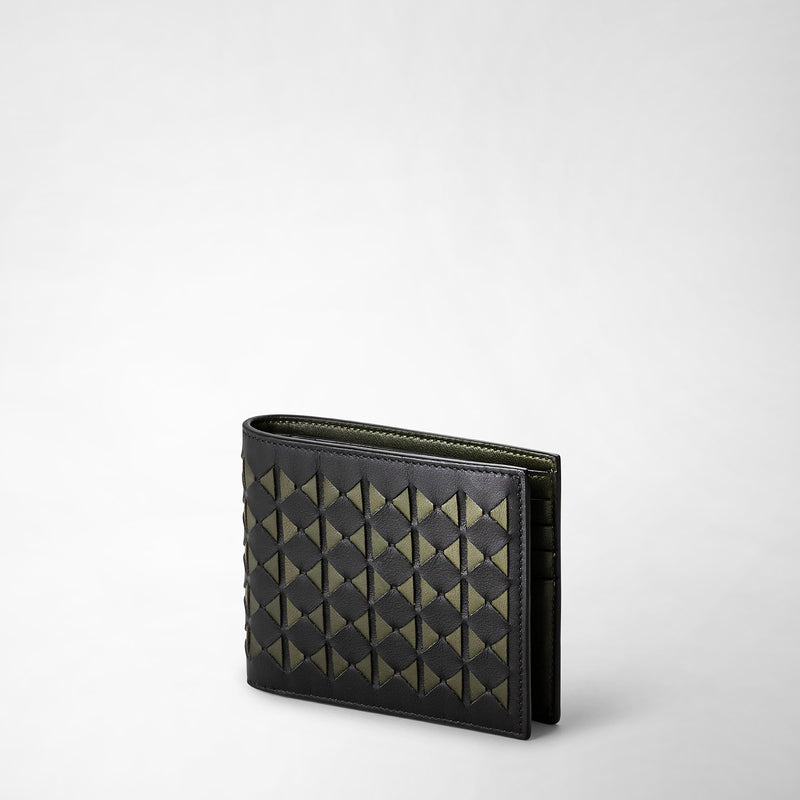 Portefeuille 8 fentes en mosaico - eclipse black/moss green