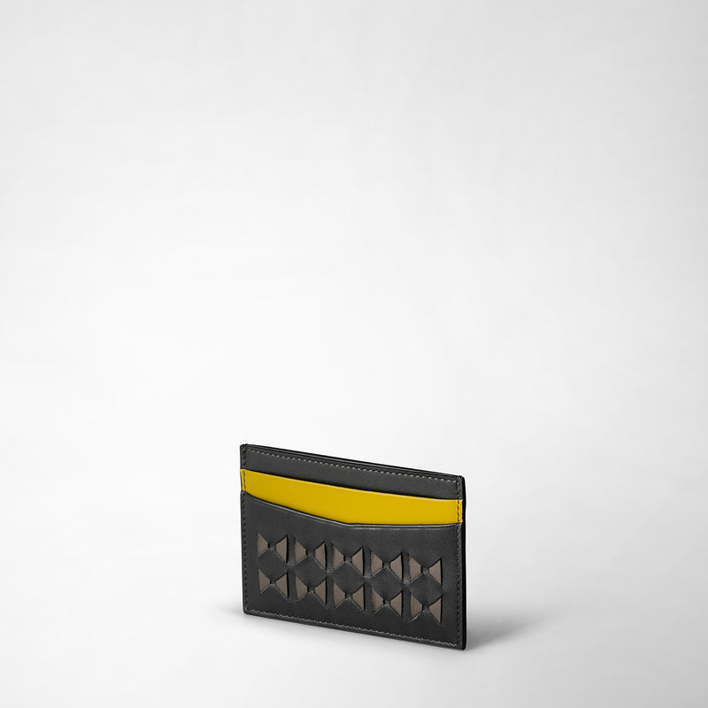 4-card holder in mosaico - anthracite/smoke/curry