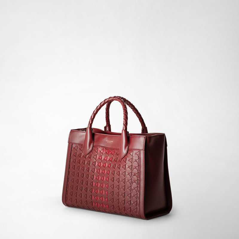 Petit sac cabas lorelei en mosaico - burgundy/strawberry